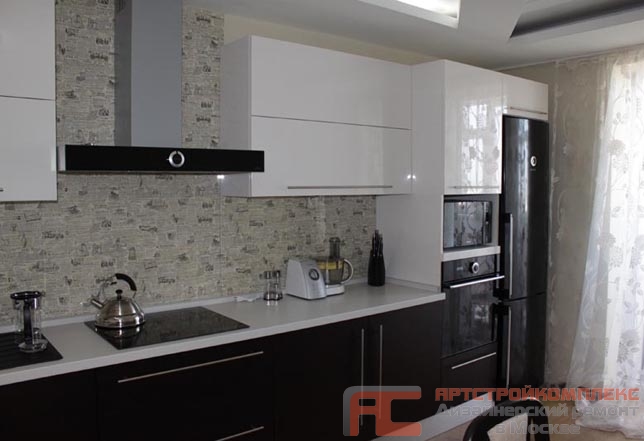 Черно-белые кухни